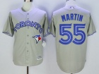 Toronto Blue Jays #55 Russell Martin Gray Cool Base Jerseys