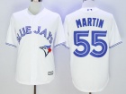 Toronto Blue Jays #55 Russell Martin White Cool Base Jerseys