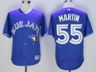 Toronto Blue Jays #55 Russell Martin Blue Cool Base Jerseys