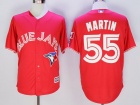 Toronto Blue Jays #55 Russell Martin Red Cool Base Jerseys