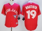 Toronto Blue Jays #19 Jose Bautista Red Cool Base Jerseys