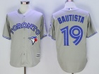 Toronto Blue Jays #19 Jose Bautista Gray Cool Base Jerseys