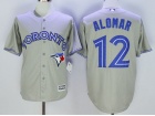 Toronto Blue Jays #12 Roberto Alomar  Gray Cool Base Jerseys