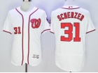 Washington Nationals #31 Max Scherzer White Flexbase Jerseys