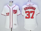 Washington Nationals #37 Stephen Strasburg White Flexbase Jerseys