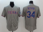 Texas Rangers #34 Nolan Ryan Gray Flex Base Jerseys