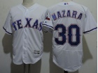 Texas Rangers #30 Nomar Mazara White Flex Base Jerseys