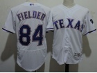 Texas Rangers #84 Price Fielder White Flex Base Jerseys