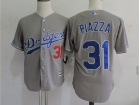 Los Angeles Dodgers #31 Mike Piazza Gray Player Jerseys