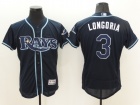 Tampa Bay Rays #3 Evan Longoria Blue Flex Base Jerseys