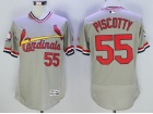 St. Louis Cardinals #55 Stephen Piscotty Gray Pullover Flex Base Jerseys