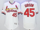 St. Louis Cardinals #45 Bob Gibson White Pullover Flex Base Jerseys