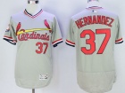 St. Louis Cardinals #37 Keith Hernandez Gray Pullover Flex Base Jerseys