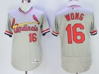 St. Louis Cardinals #16 Kolten Wong Gray Pullover Flex Base Jerseys