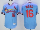 St. Louis Cardinals #16 Kolten Wong Blue Pullover Flex Base Jerseys