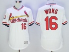 St. Louis Cardinals #16 Kolten Wong White Pullover Flex Base Jerseys