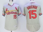 St. Louis Cardinals #15 Randal Grichuk Gray Pullover Flex Base Jerseys