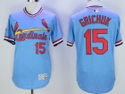 St. Louis Cardinals #15 Randal Grichuk Blue Pullover Flex Base Jerseys