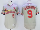 St. Louis Cardinals #9 Enos Slaughter Gray Pullover Flex Base Jerseys