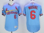 St. Louis Cardinals #6 Stan Musial Blue Pullover Flex Base Jerseys