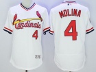 St. Louis Cardinals #4 Yadier Molina White Pullover Flex Base Jerseys