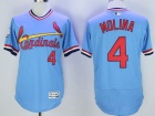 St. Louis Cardinals #4 Yadier Molina Blue Pullover Flex Base Jerseys