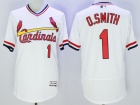 St. Louis Cardinals #1 Ozzie Smith White Pullover Flex Base Jerseys