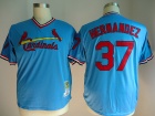 St. Louis Cardinals #37 Keith Hernandez Blue Pullover Throwback Jerseys