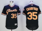 San Francisco Giants #35 Brandon Crawford  Black Pullover Flex Base Jerseys