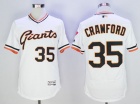 San Francisco Giants #35 Brandon Crawford  White Pullover Flex Base Jerseys