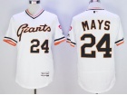 San Francisco Giants #24 Willie Mays White Pullover Flex Base Jerseys