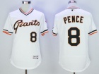 San Francisco Giants #8 Hunter Pence White Pullover Flex Base Jerseys