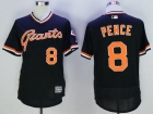 San Francisco Giants #8 Hunter Pence Black Pullover Flex Base Jerseys