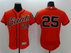 San Francisco Giants #25 Barry Bonds Orange Flex Base Jerseys