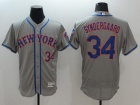 New York Mets #34 Noah Syndergaard Gray Flexbase Jerseys