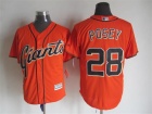 San Francisco Giants #28 Buster Posey Orange New Cool Base Jerseys