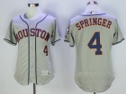 Houston Astros #4 George Springer Gray Flexbase Jerseys