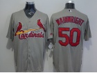 St. Louis Cardinals #50 Adam Wainwrigh Gray New Fabric Cool Base Jerseys