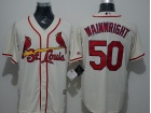 St. Louis Cardinals #50 Adam Wainwrigh Cream New Fabric Cool Base Jerseys