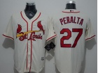 St. Louis Cardinals #27 Jhonny Peralta Cream New Fabric Cool Base Jerseys