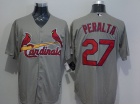 St. Louis Cardinals #27 Jhonny Peralta Gray New Fabric Cool Base Jerseys