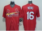 St. Louis Cardinals #16 Kolten Wong Red New Fabric Cool Base Jerseys