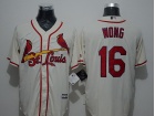 St. Louis Cardinals #16 Kolten Wong Cream New Fabric Cool Base Jerseys