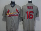 St. Louis Cardinals #16 Kolten Wong Gray New Fabric Cool Base Jerseys