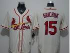 St. Louis Cardinals #15 Randal Grichuk Cream New Fabric Cool Base Jerseys