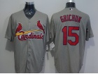 St. Louis Cardinals #15 Randal Grichuk Gray New Fabric Cool Base Jerseys