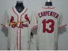 St. Louis Cardinals #13 Matt Carpenter Cream New Fabric Cool Base Jerseys