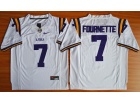 LSU Tigers #7 Leonard Fournette White Limited Football Jerseys