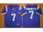 LSU Tigers #7 Leonard Fournette Purple Limited Football Jerseys