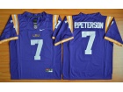 LSU Tigers #7 Patrick Peterson Purple Limited Football Jerseys